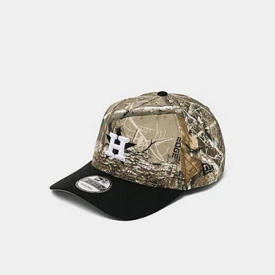 New Era Houston Astros Mlb Camo 9forty A-frame Snapback Hat In Brown