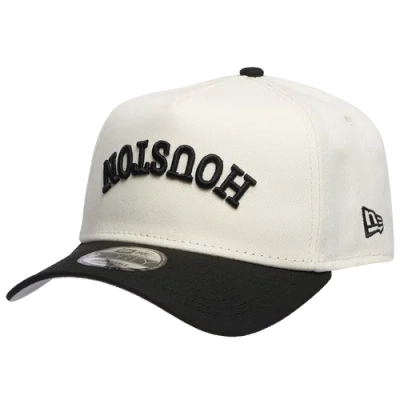 New Era Houston Astros  Astros 9forty A-frame Upside Wordmark Cap In Chrome/black