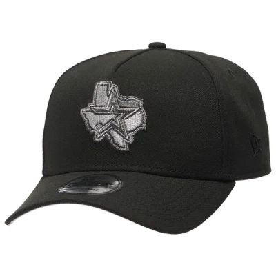 New Era Houston Astros  Astros 9forty Metallic A-frame Cap In Black