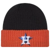 New Era Houston Astros  Astros Waffled Knit Hat In Navy/orange/white