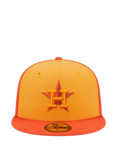 New Era Houston Astros Tri-tone Team Embroidered Baseball Cap In Orange