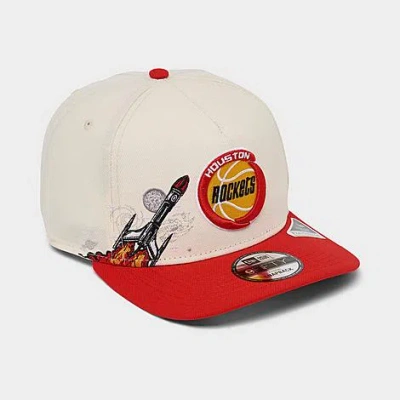 New Era Houston Rockets Nba Hardwood Classics 9fifty A-frame Snapback Hat In White