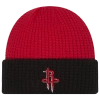 New Era Houston Rockets  Rockets Waffled Knit Hat In Black/red