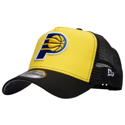 New Era Indiana Pacers  Pacers 9forty A-frame Trucker In Black/yellow
