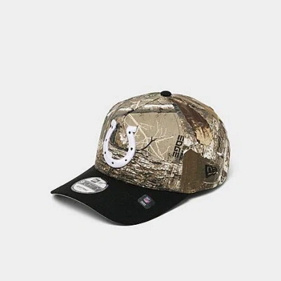 New Era Indianapolis Colts Nfl Camo 9forty A-frame Snapback Hat In Brown