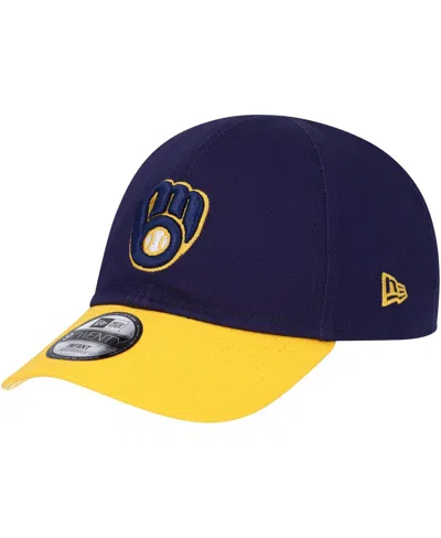 New Era Babies' Infant Boys And Girls  Navy Milwaukee Brewers Team Color My First 9twenty Flex Hat