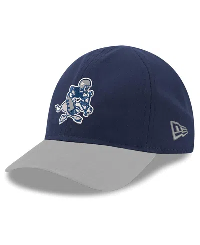 New Era Babies' Infant Boys And Girls  Navy, Silver Dallas Cowboys Retro Joe My 1st 9twenty Adjustable Hat In Navy,silver