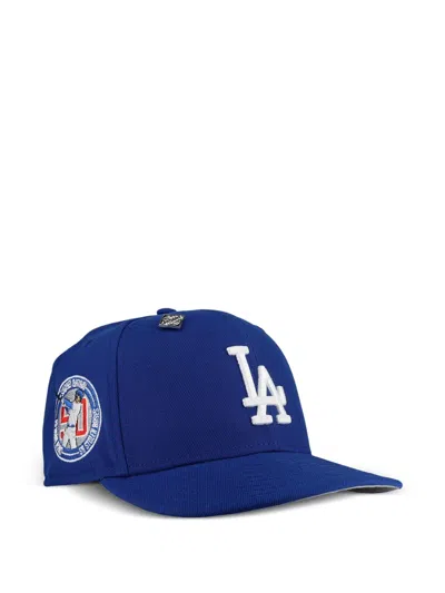 New Era Jacobs Field Metallic Fitted Hat In Blue