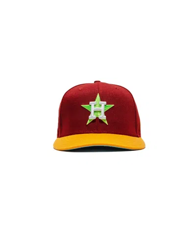 Pre-owned New Era Jae Tips X Snipes Usa Houston Astros All Star 1986 Game Night 59fifty Fitted Hatwhite In Burgundy/or