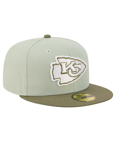 New Era Kansas City Chiefs 59fifty Fitted Flat-bill Baseball Cap In Gray