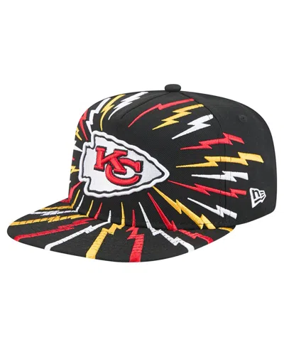 New Era Kansas City Chiefs 9fifty Snapback High-crown Baseball Cap In Black