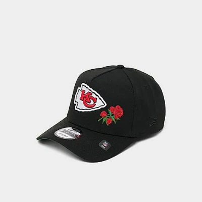 New Era Kansas City Chiefs Nfl 9forty Rose Logo Snapback Hat In Black