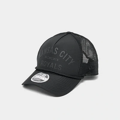 New Era Kansas City Royals Mlb Minimalist 9forty M-crown Snapback Hat In Black