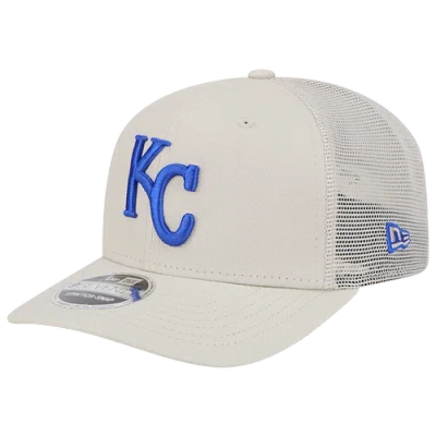 New Era Kansas City Royals  Royals Perf 970 Adjustable Cap In Khaki/white