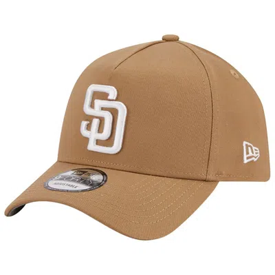 New Era Khaki San Diego Padres A-frame 9forty Adjustable Hat In Brown