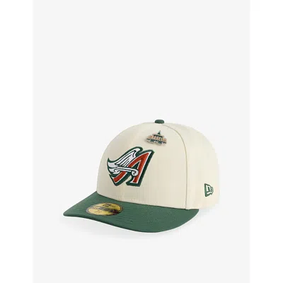 New Era La Angels Mlb Pin 59fifty Fitted Baseball Cap In Dark Green
