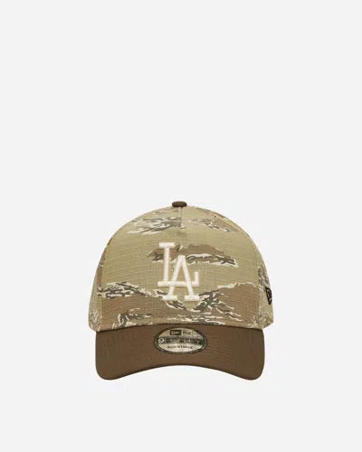 New Era La Dodgers 9forty A-frame Adjustable Cap Two-tone Tiger Camo In Green