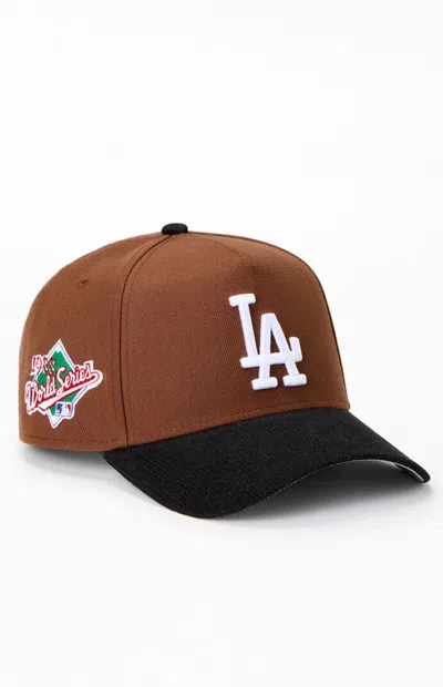 New Era La Dodgers Tiramisu A-frame 9forty Snapback Hat In Brown In Metallic