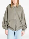 New Era Lakers Logo Washed Zip-up Hoodie In Gray