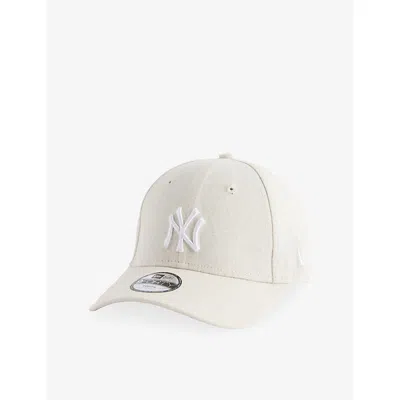 New Era Kids' New York Yankees 9forty Linen Baseball Cap Light Beig In White