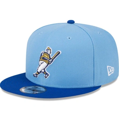 New Era Light Blue Milwaukee Brewers 2024 Batting Practice 9fifty Snapback Hat