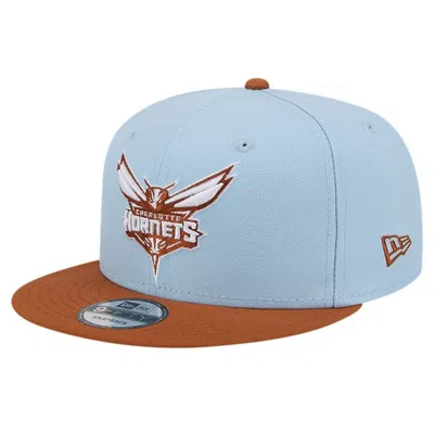 New Era Light Blue/brown Charlotte Hornets 2-tone Color Pack 9fifty Snapback Hat
