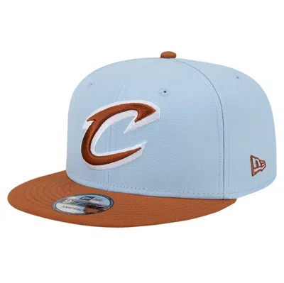 New Era Light Blue/brown Cleveland Cavaliers 2-tone Color Pack 9fifty Snapback Hat