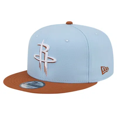 New Era Light Blue/brown Houston Rockets 2-tone Color Pack 9fifty Snapback Hat