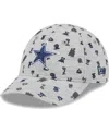 New Era Little Boys And Girls  Gray Dallas Cowboys Critter 9forty Flex Hat In Gray