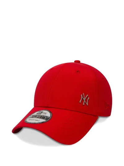 New Era Logo-applique Adjustable Cap In Red
