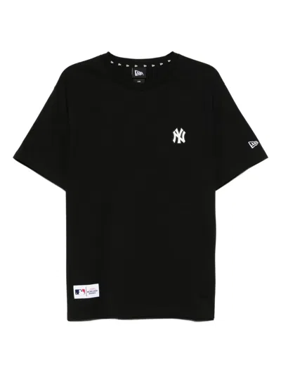 New Era Logo-appliqué Cotton T-shirt In Black