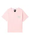 New Era Logo-embellished Crop T-shirt In Pink