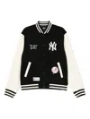 New Era Logo-embroidered Bomber Jacket In Black