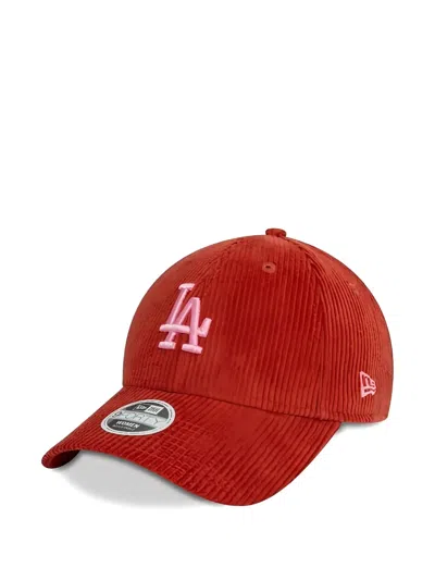 New Era Logo-embroidered Corduroy Baseball Cap In Red