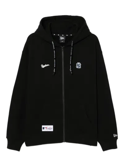 New Era Logo-embroidered Hoodie In Black