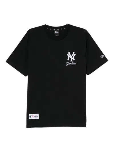 New Era Logo-embroidered T-shirt In Black