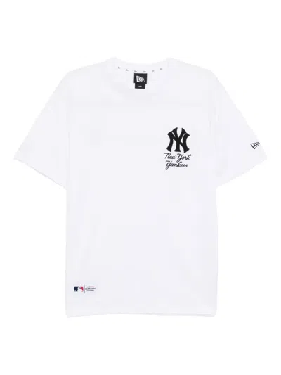 New Era Logo-embroidered T-shirt In White