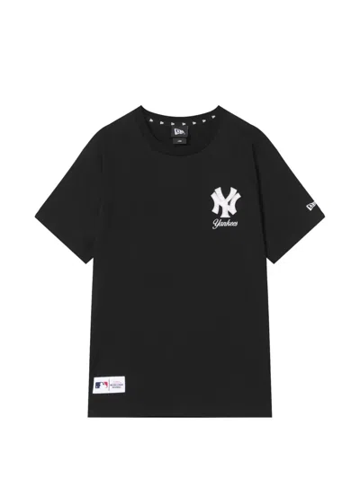 New Era Logo-patch Cotton T-shirt In Black
