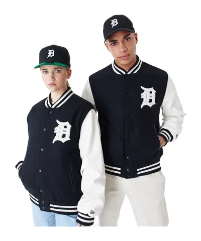 New Era Long-sleeved Wool Casual Jacket In Black