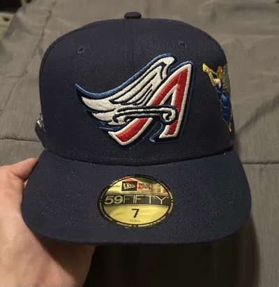 Pre-owned New Era Lord Fubu Ewdil Angels Fitted Size 7 In Blue