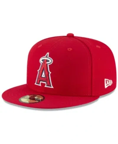 New Era Los Angeles Angels Authentic Collection 59fifty Fitted Cap In Red