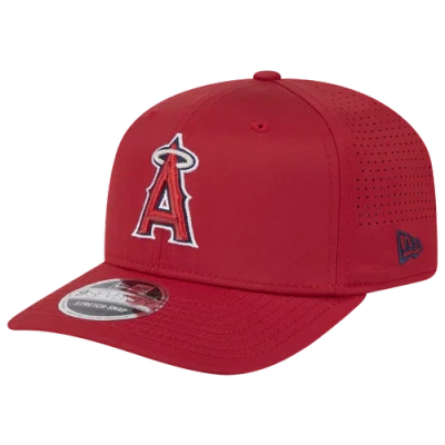 New Era Los Angeles Angels  Angels Perf 970 Adjustable Cap In Red