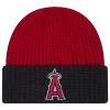 New Era Los Angeles Angels  Angels Waffled Knit Hat In Red/white