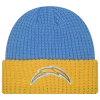 New Era Los Angeles Chargers  Chargers Waffled Knit Hat In Yellow/blue