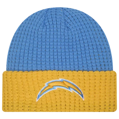 New Era Los Angeles Chargers  Chargers Waffled Knit Hat In Yellow/blue