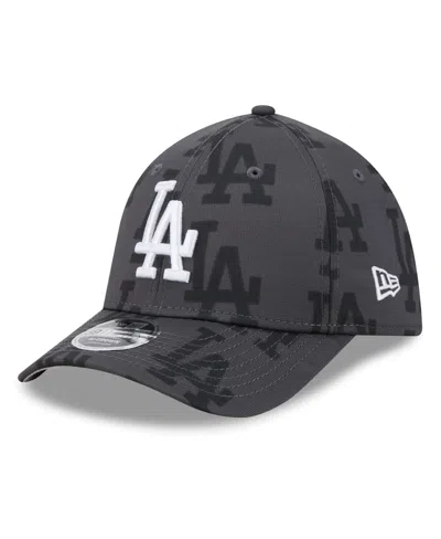 New Era Los Angeles Dodgers 39thirty Halftone Stretch-fit Baseball Cap In Black