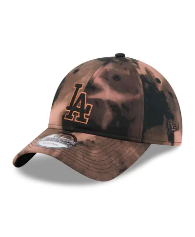 New Era Los Angeles Dodgers Bleach Wash 9twenty Adjustable Cap In Black