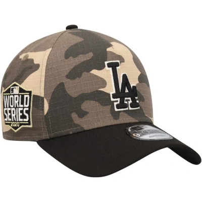 New Era Los Angeles Dodgers Camo Crown A-frame 9forty Adjustable Hat In Green