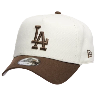 New Era Los Angeles Dodgers  Dodgers 9forty A-frame Cap In White/walnut