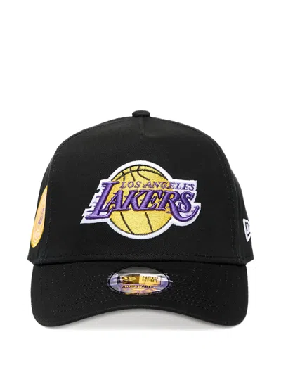 New Era Los Angeles Lakers Aframe Nba Patch Cap In Black